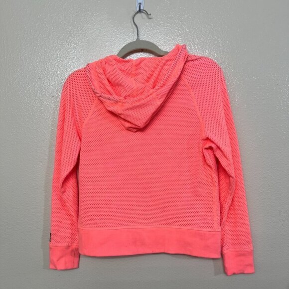 DKNY Sprint Mesh Relaxed Full Zip Hoodie Xtra Small in Aprikot - Picture 7 of 9